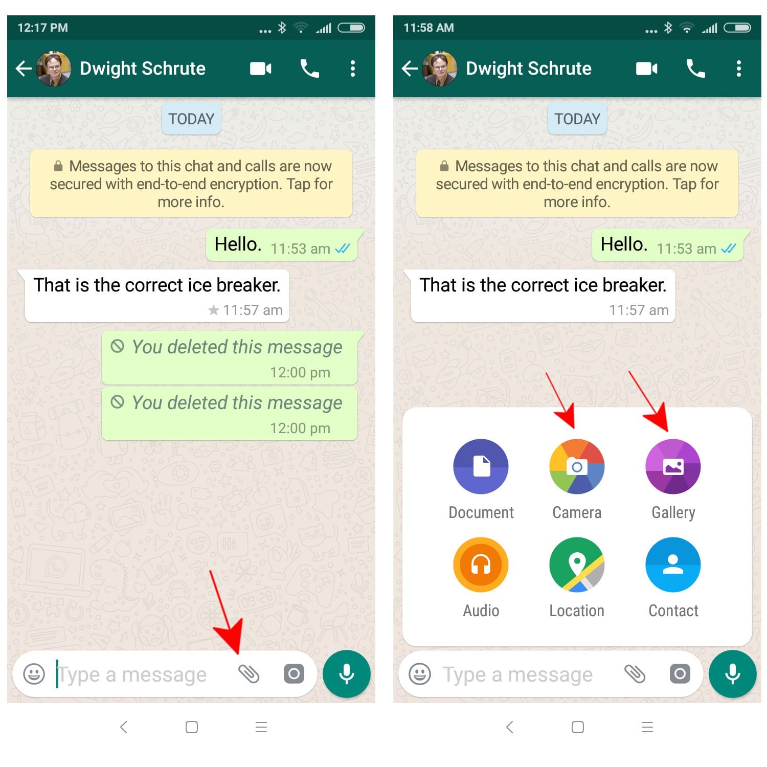 how to send a photo via whatsapp