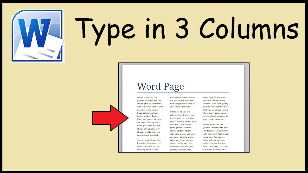 How To Make Three Columns In Word Document